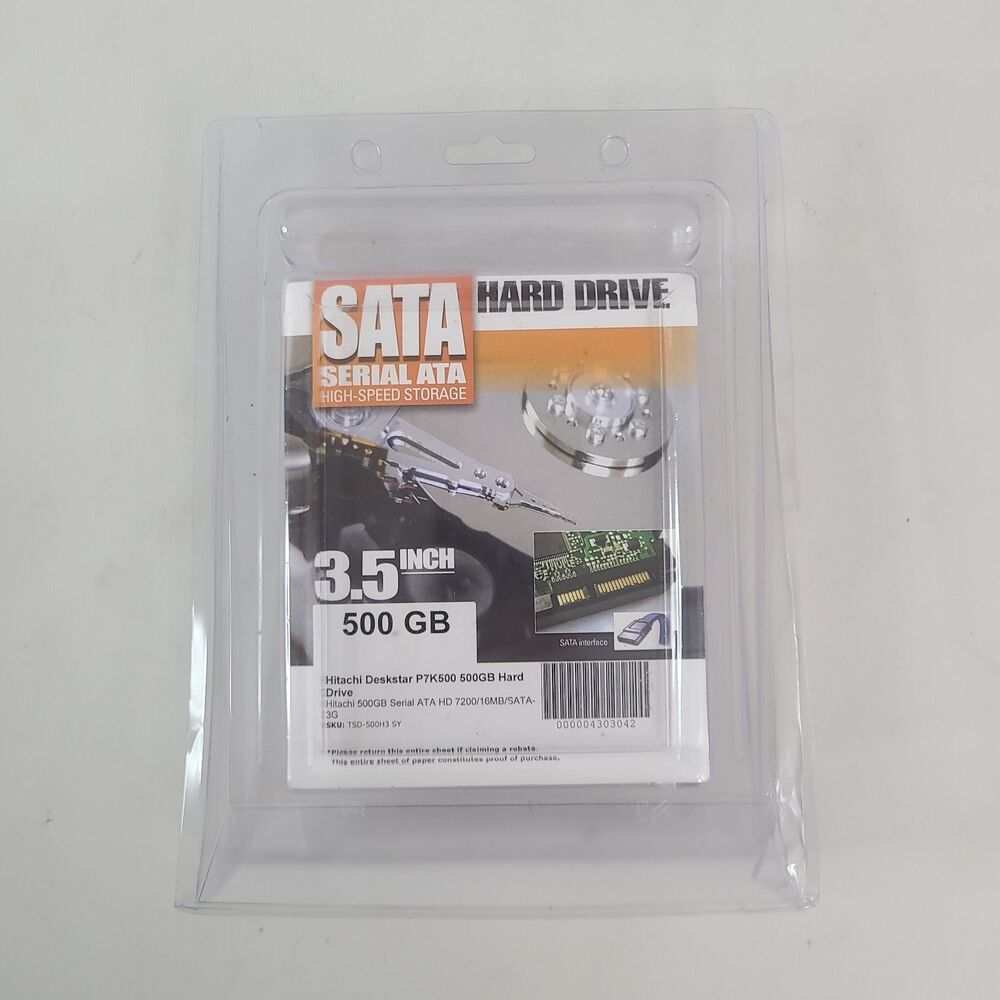 Hitachi Deckstar P7K500 500 GB Hard Drive Serial ATA HD 7200/16GB/SATA-3G